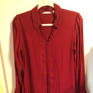 Soft Surroundings red button down blouse